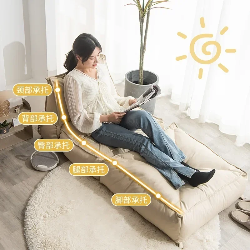 Bean Bag Bed Folding Recliner Beanbag Sofa with Filler