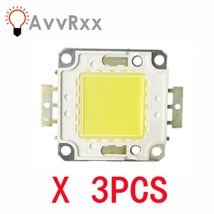 3 Pz 10W 20W 30W 50W 100W Led Perline Luce Dc12V-36V Matrix Cob Integrato Led Lampada Chip Smd Per Fai Da Te Proiettore Faretto Lampadina