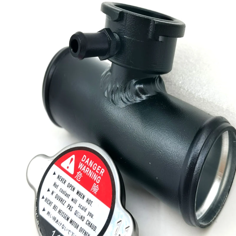 Aluminum Radiator In Line Radiator Hose Filler Neck Cap 1 1/2" 38MM