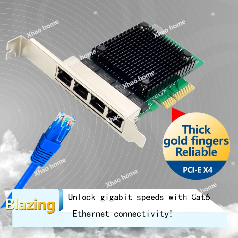 4포트 네트워크 카드 RTL8125 8126 칩 PCI Express X4 - 쿼드 RJ45 NIC 10/100/1000/2500Mb 기가비트 이더넷 LAN 카드 (PC 데스크탑용)