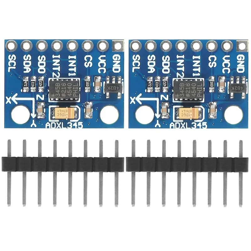 

2Pcs -291 ADXL345 IIC/SPI Digital 3-Axis Acceleration of Gravity Tilt Module with Pinheader Cable for
