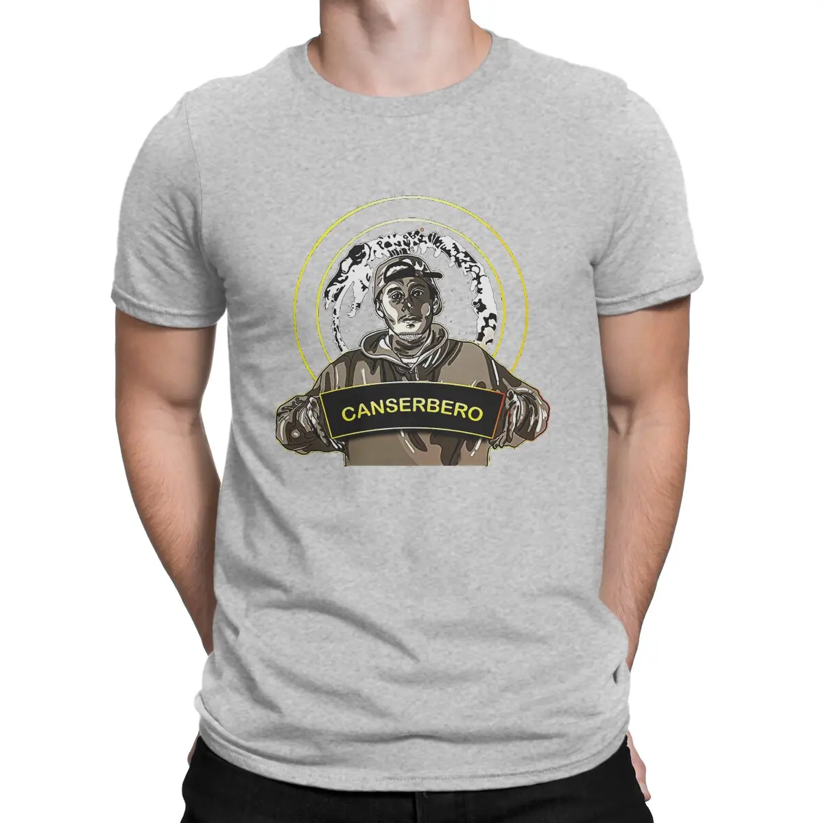 thumbnail image 1 of Camiseta Canserbero para hombre, estilo hip hop, individualidad americana, ropa urbana, nueva tendencia, 1 of 7