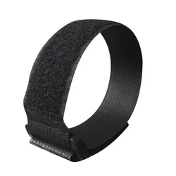 Premium Reusable Nylon Cable Straps - Durable Hook and Loop Fastening Ties (10 or 20 Pack) - 20PCS (20cm) (Black)