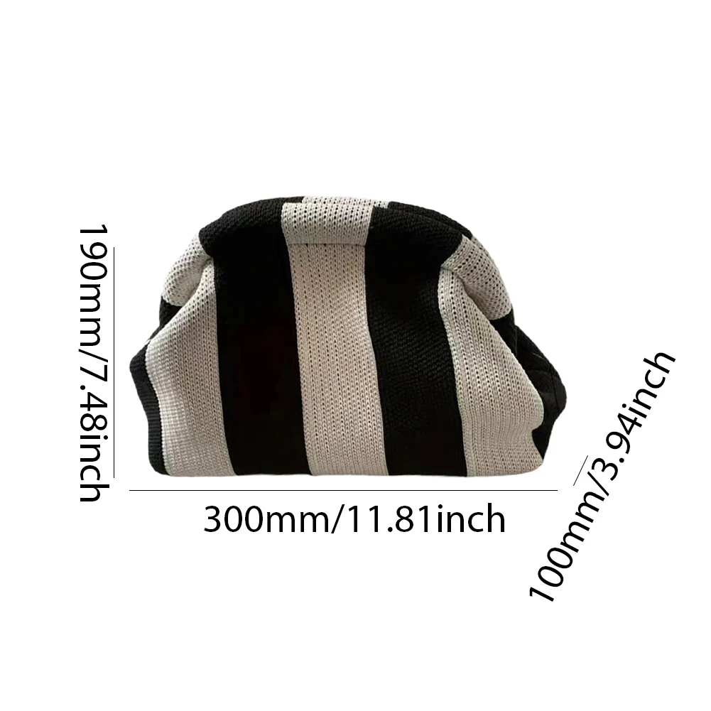 Summer Beach Bag Clutch Purses for Women Woven Crochet Handbags Dumpling Hobo Ruched Purses Colorblock Bag Bohemian Knit Clutch