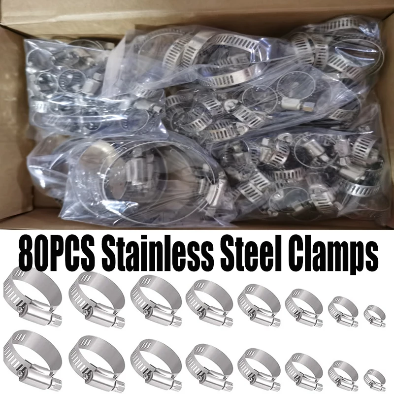 clamp set automotive pipes clip fixed tool 6mm 51mm 80pcs 04