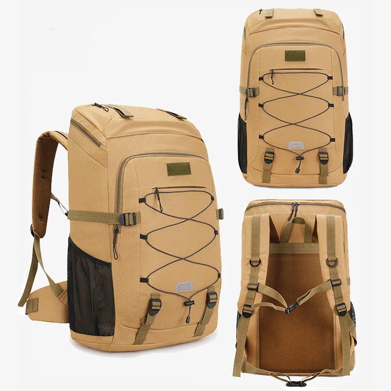 60L Tactical Climbing Backpack Men Hiking Camping Rucksack Sports Training Bag Large Travel Daypack Male Mountaineering Backpack