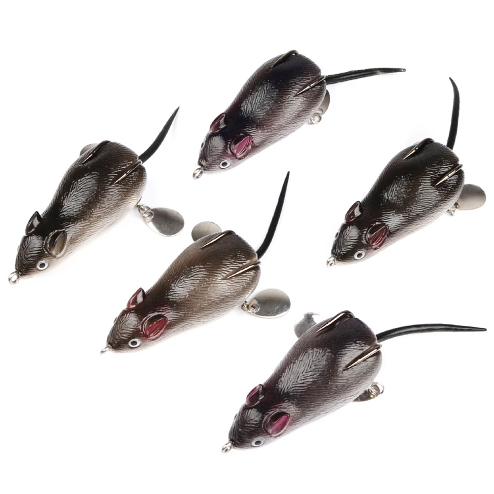 3D Mouse Fishing Lure Kit Soft Bait Fishing Frog Bass Pike Snakehead Lure Bait Per Bass Snakehead 17.43G / 7Cm