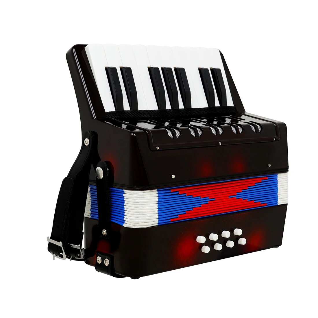 17 Keys 8 Bass Accordion 104 Accordion Musical Piano Keyboard Toy Rhythm Training Spring Keyboard Muaical Instrument