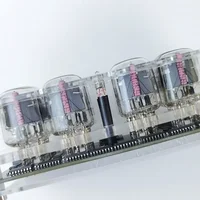 1PC Nixie Tube Clock IN12 Glow Tube Nixie Clock Fluorescent 225 Colors Light Display Time Date With Power Cord 2