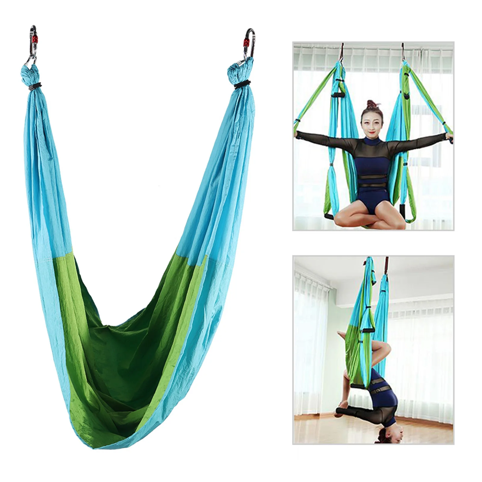 6 Handles Aerial Yoga Hammock Flying Swing Anti Gravity Yoga Pilates Inversion Exercises Device Outdoor Indoor Swing Belt yoga hammock