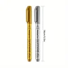 4Pcs DIY Metal Waterproof Permanent Paint Marker PensbGold Silver Craftwork Resin Mold Pen Art painting Supplies 3