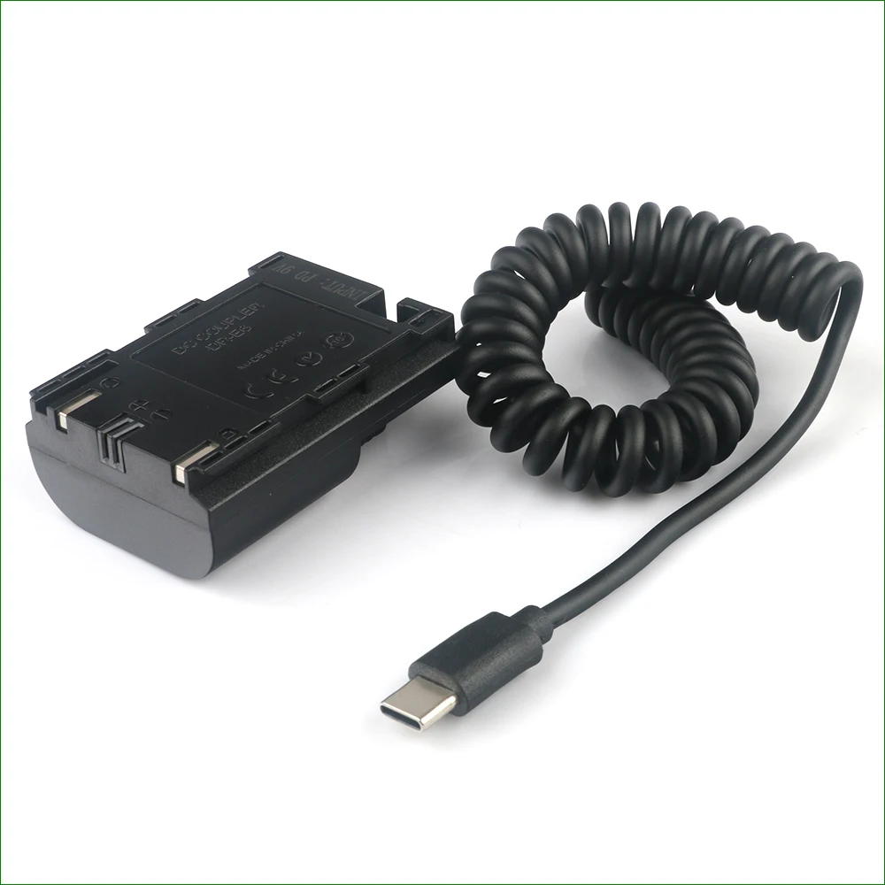 Tipo-c lp e6 E6n Ack-e6 Dr-e6 Dummy Bateria Banco de Potência dc Cabo Usb para Canon Eos 6d 7d 60d 70d 80d 90d r r5 r6 5ds 5d Mark ii - Image 4