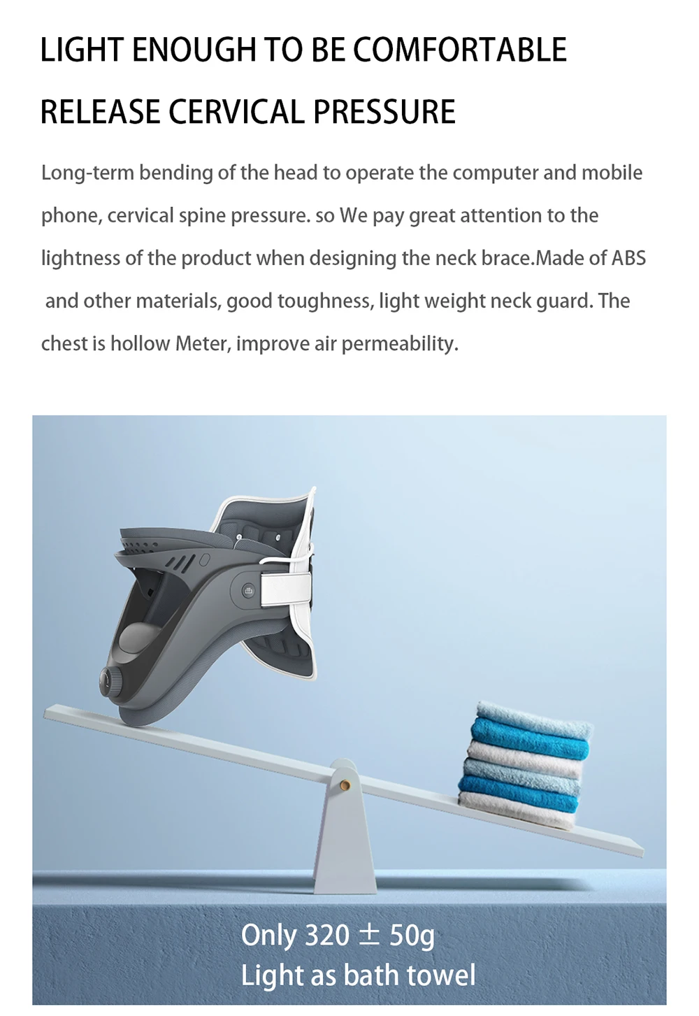 Description Picture 6 of itemNeck Stretcher Cervical Traction Device Inflatable Cervical Vertebra Tractor Posture Corrector Cervical Collar Stretch Neck Care