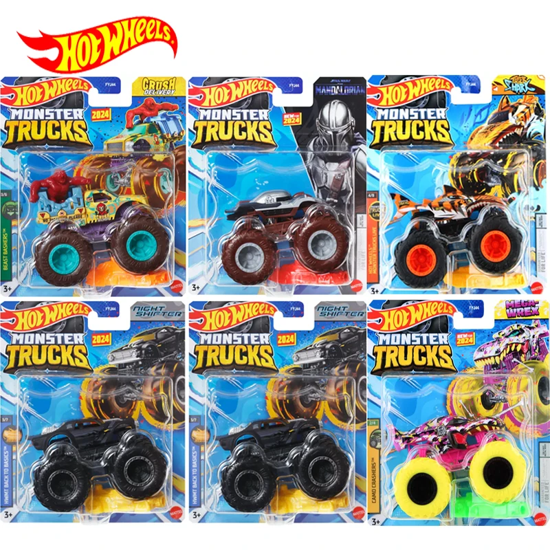 

Hot Wheels Monster Trucks Car Toys for Boys Big Foot Crush Delivery Mandalorian Star War Night Shifter Rodger Dodger Samson Gift