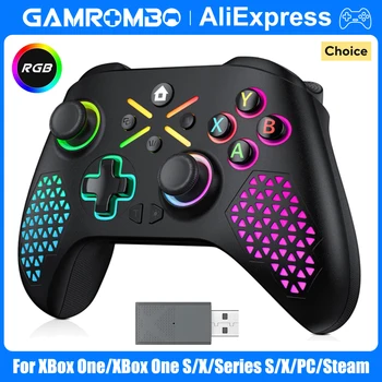 GAMROMBO Controller Wireless per Xbox One/Serie S/X/PC Gamepad 6 Assi Vibrazione Joystick Effetto Hall Gioco Telecomando Rocker