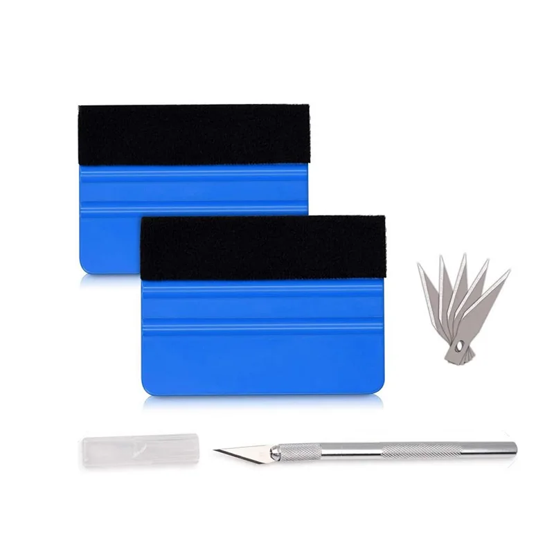 Car wrapping tools vinyl squeegee window tinting squeegee automotive film tools window tint squeegee 3Pcs/set Car vinyl wrap tool kit plastic scraper window tinting tool film felt squeegee vinyl spatula wallpaper application