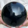 Natural Black Obsidian Sphere Crystal Ball Healing Stone Home Office Table Ornaments Holiday Gifts 2