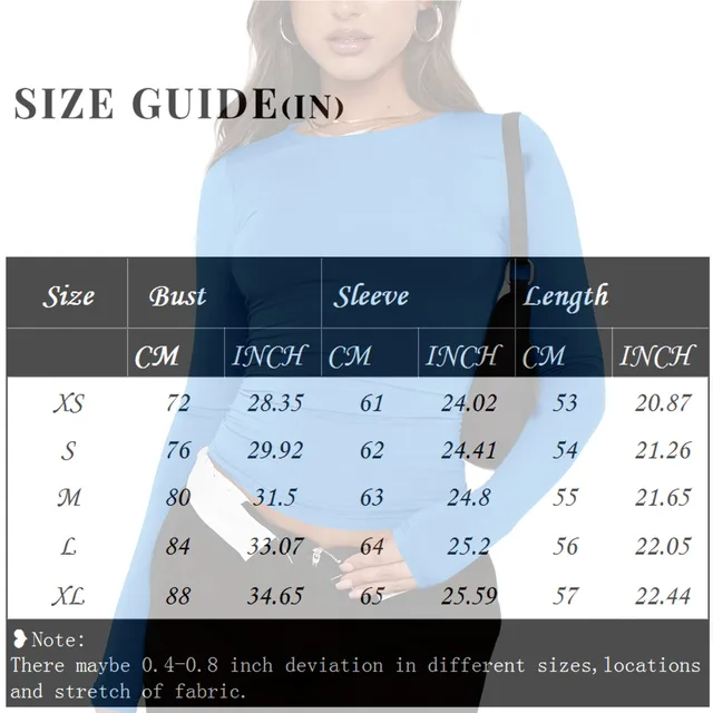 Women Fashion Casual Long Sleeve T Shirt Lady Minimalist Style Solid Color Round Neck Top Female Casual Skinny Daily Clothes 6