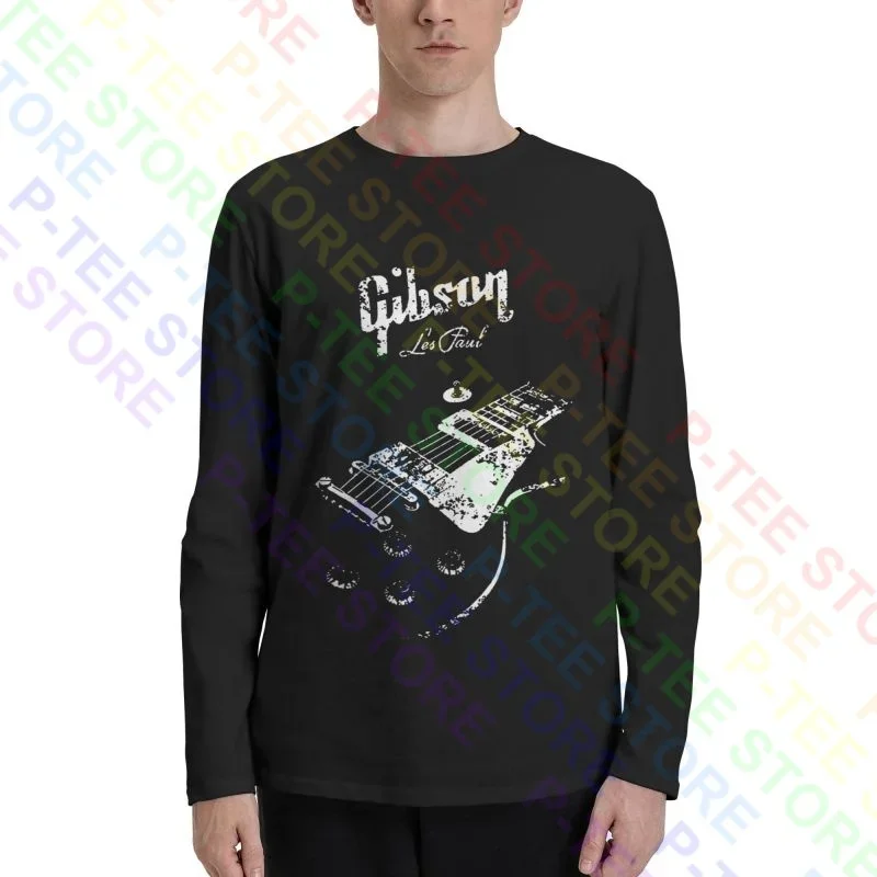 Gibson Les Paul Body Guitar Rock Blues Metal Jazz Music Dmn T-Shirt A Maniche Lunghe T-Shirt Tee Soft Vintage