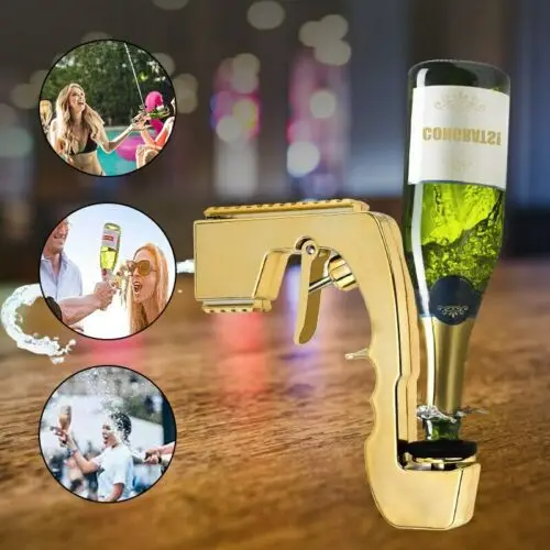 

Champagne Gun Wine Sprayer Pistol Beer Bottle Durable Spray Gun Version Stopper Ejector Kitchen Bar Tools Wine Accessories Alloy