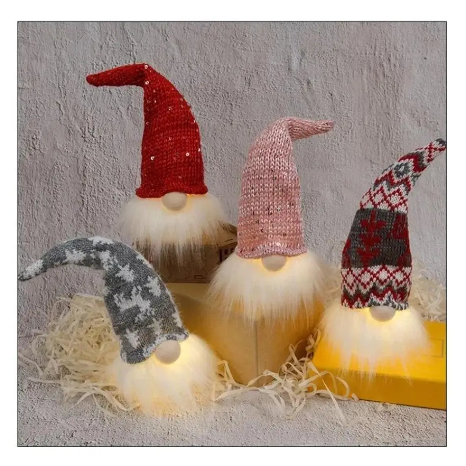1 Pcs Most Popular Decorated Christmas Tree Light Up Christmas Gnomes Santa Lights Gifts Christmas Tree Pendant Accessories