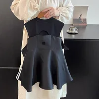 KIDCRKJ Robe d'été vintage froncée pour bébé fille, robe rayée sans manches pour bébé fille de 1 à 8 ans, robe à nœud pour enfant 1