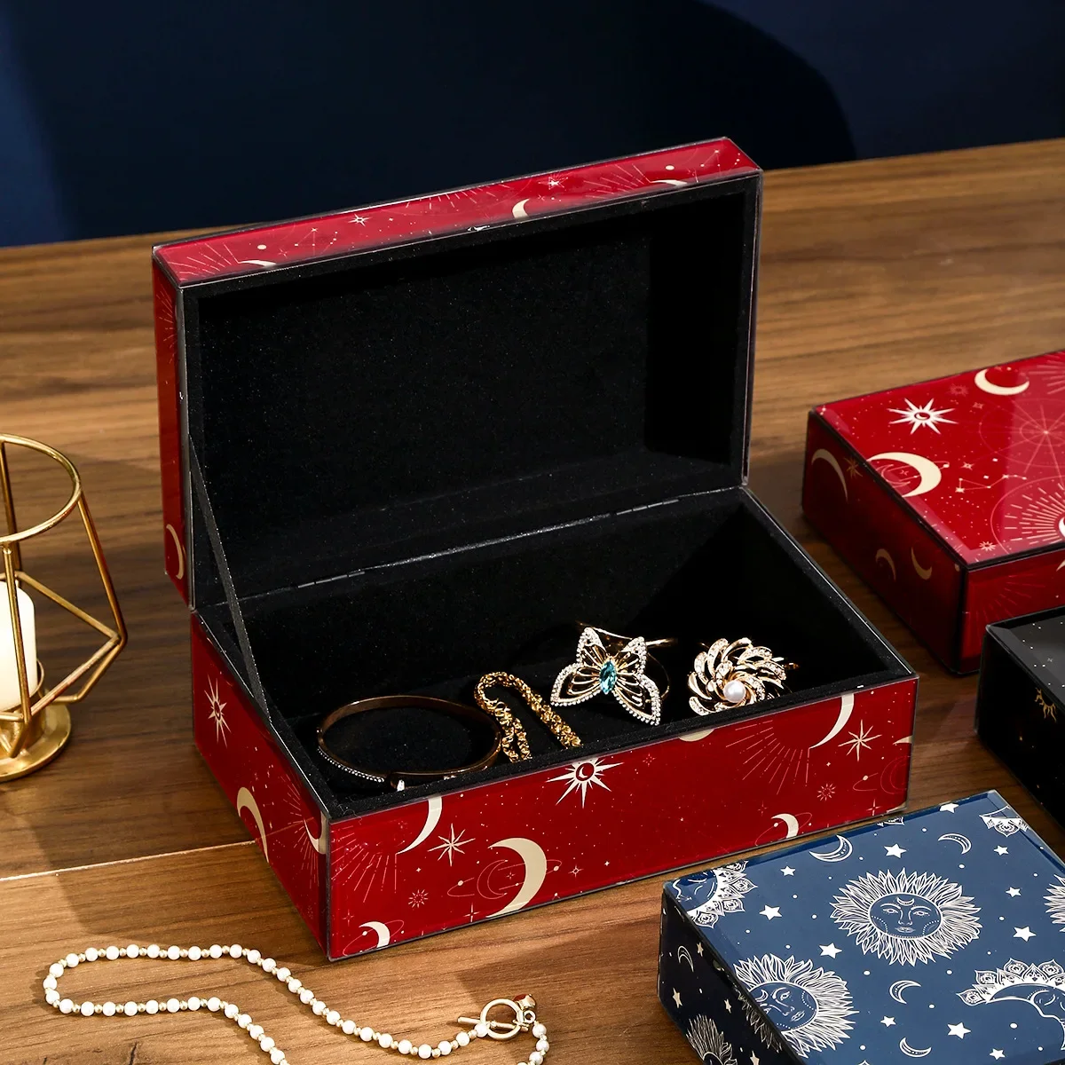 New Sun, Moon and Stars Series of Jewelry Storage Box Jewelry Box Tarot Desktop Storage Personalized Packaging