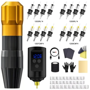 Macchina per tatuaggi o kit penna per tatuaggi Pistola per tatuaggi per principianti Macchina per tatuaggi per trucco permanente Forniture per tatuaggi