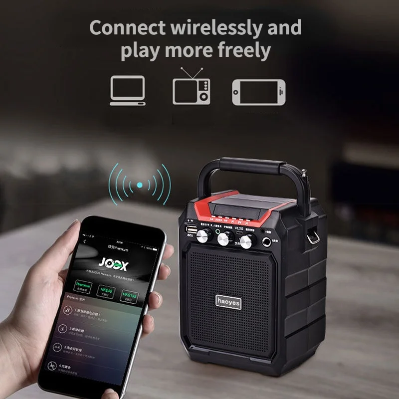 

Portable speaker subwoofer supports outdoor square dance bluetooth speaker portable mini AUX FM TF microphone and remote control