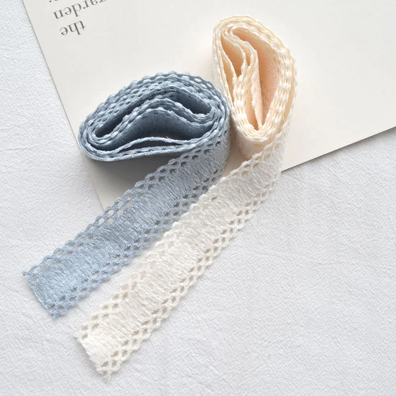 25MM Hollow Lace Polyester Webbing Ribbon Bow Hairpin Material  DIY Hair Accessories Head Jewelry 1 Yard