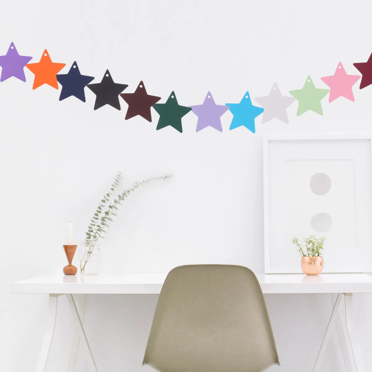 200Pcs 종이 라벨 태그 선물 가방 태그를위한 컬러 별 모양 공예 DIY 휴일 장식 컵케익 토퍼 감사 메모
