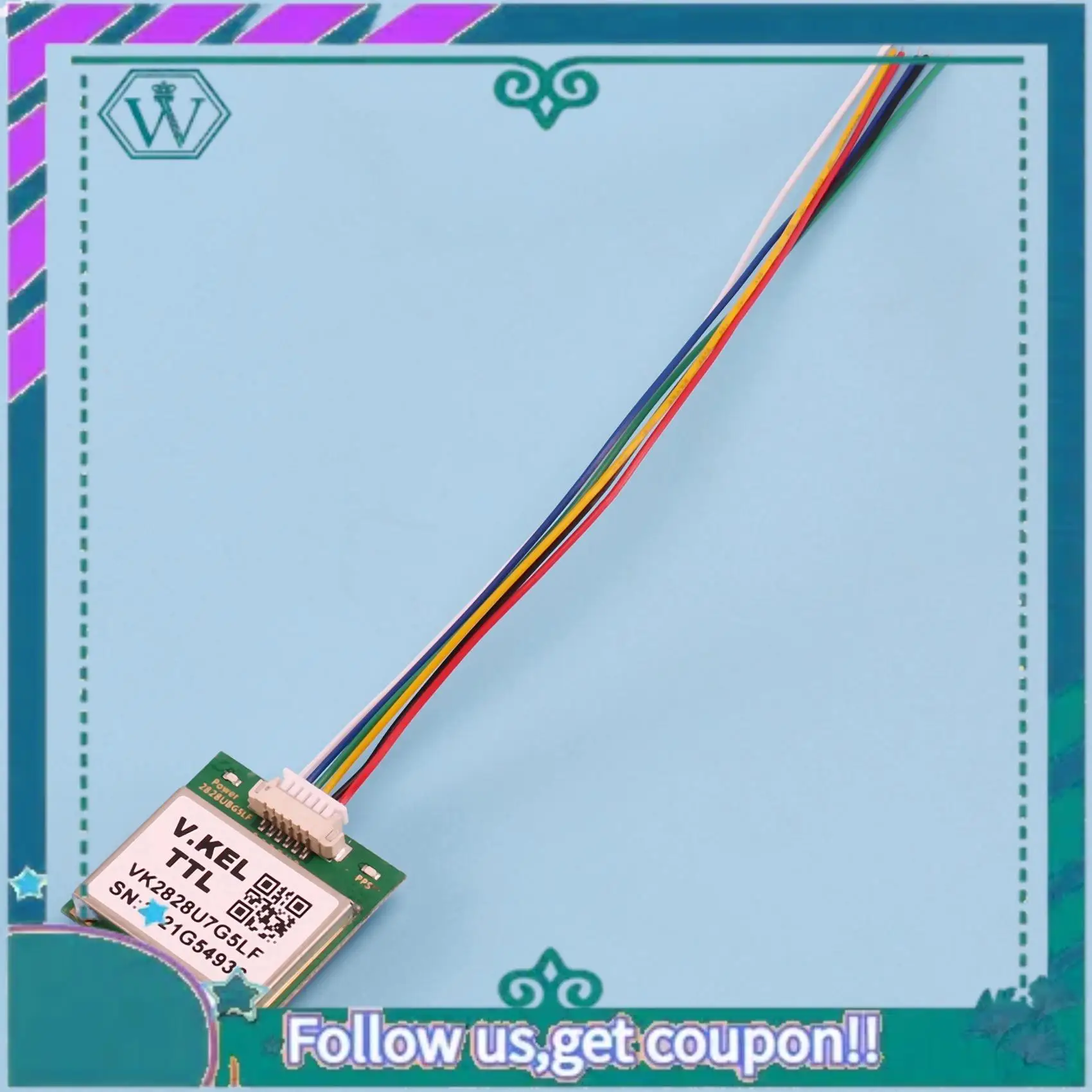 A75Q-2X VK2828U7G5LF GPS 모듈 TTL 1-10Hz 안테나 포함 플래시 비행 제어 GPS 모델