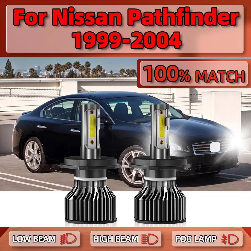 

20000LM LED Headlight Bulbs H4 High Low Beam Car Light 6000K Turbo Lamps 12V For Nissan Pathfinder 1999 2000 2001 2002 2003 2004