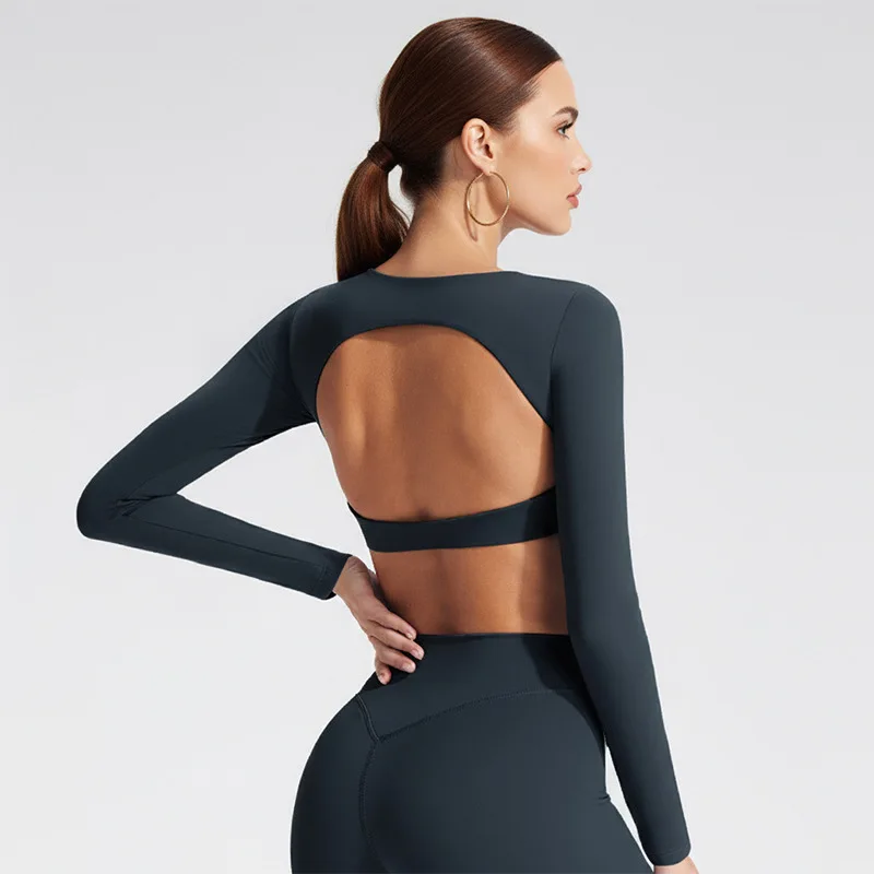Top Yoga Manches Longues avec Brassière Intégrée