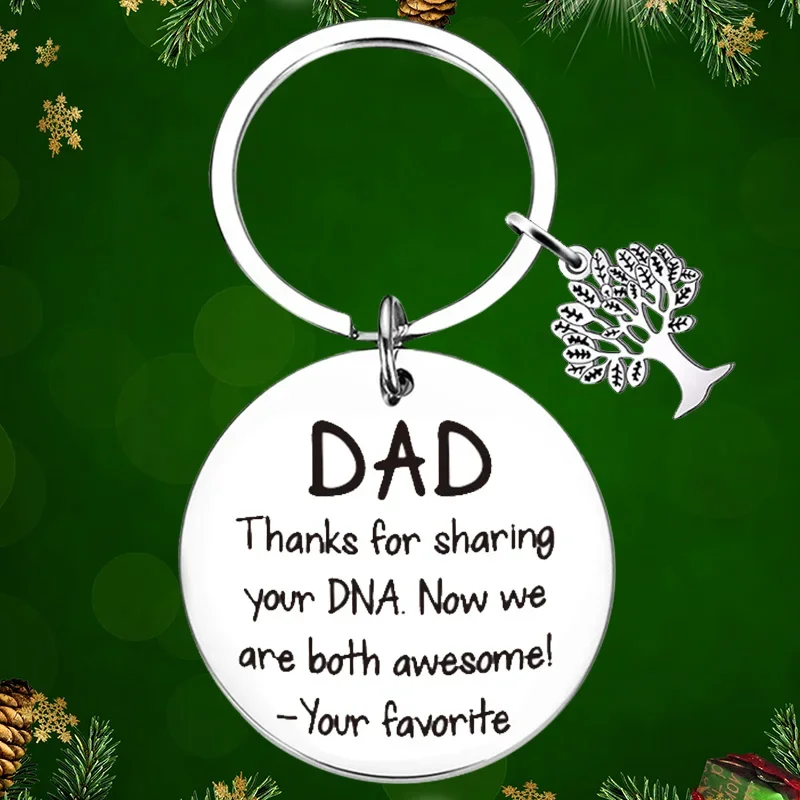 

Dad Papa Birthday Anniversary Gifts Keychain Pendant Fathers Day Key Chains Thanks For Sharing Your DNA