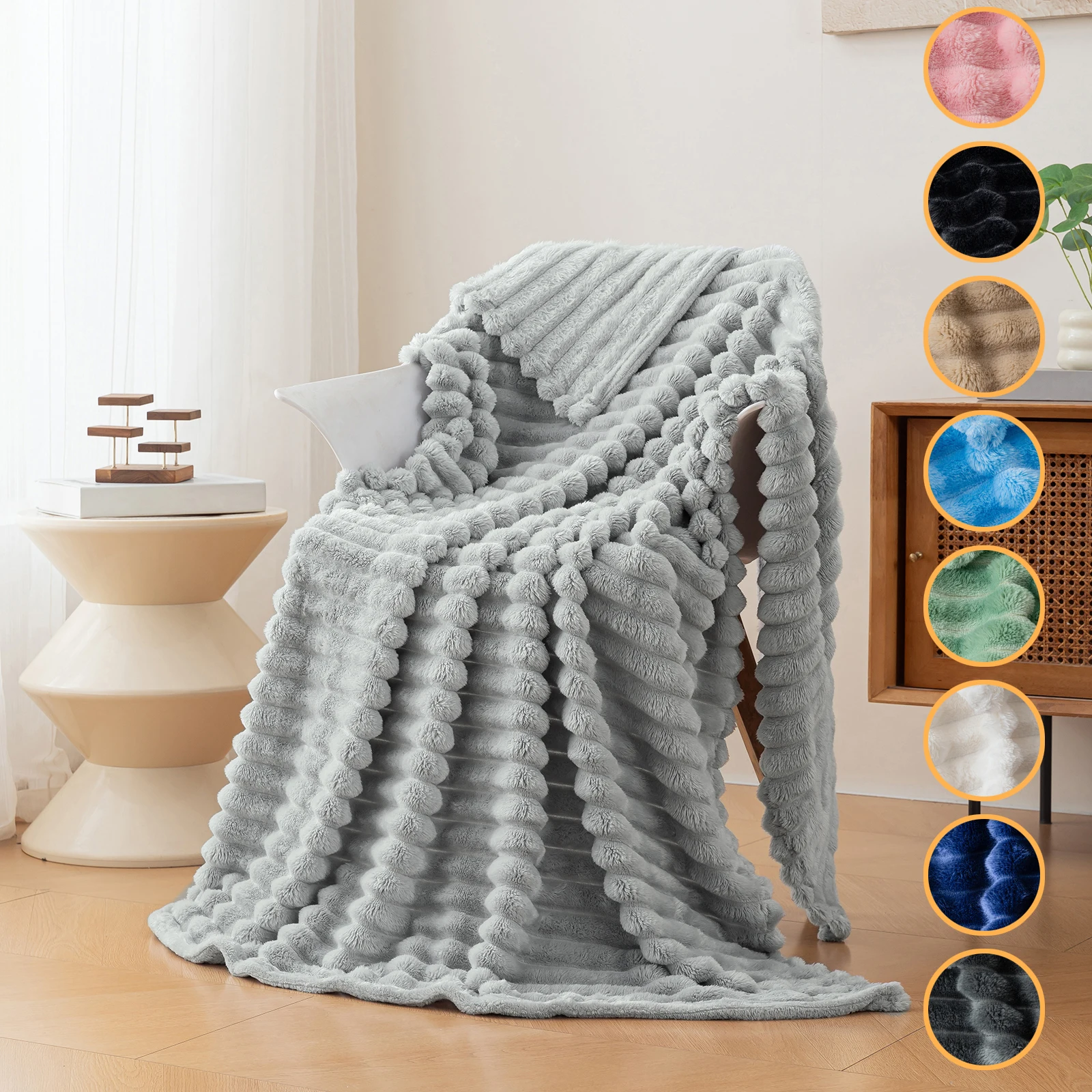 1pc Drawn flannel blanket nap Christmas gift blanket