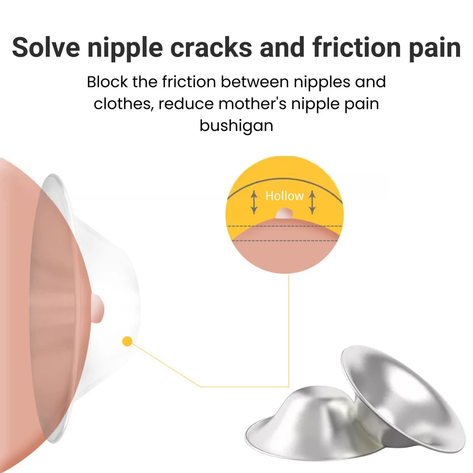 Coppe Allattamento In Argento 999 - Protezione Capezzoli Doloranti, Senza Creme, Taglia Unica - Foto 4