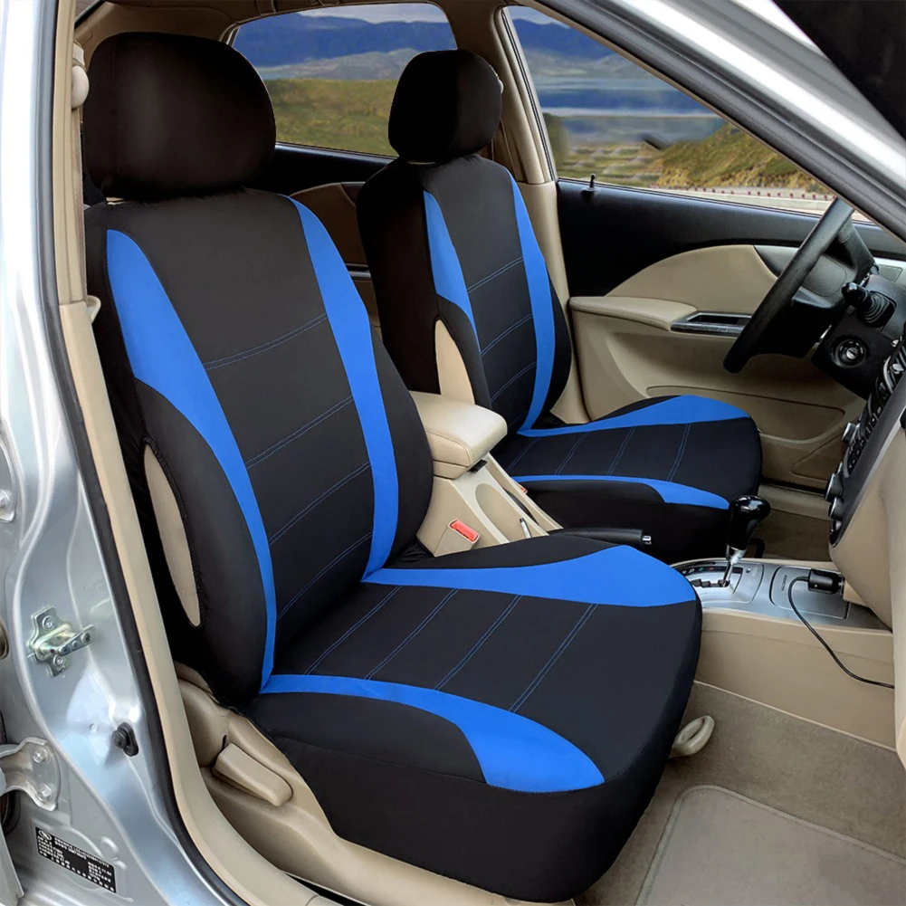 Coprisedili per auto AUTO HIGH universali adatti per la maggior parte delle auto SUV camion furgoni protezione per seggiolino auto in poliestere - coppia anteriore - immagine 3