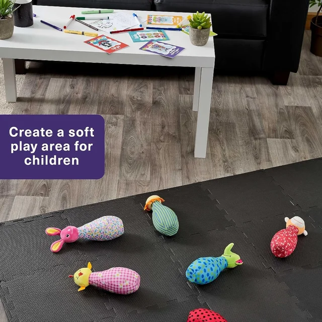 18Pcs Baby Play Puzzle Mat Child Protection Non-slip Carpet Interlocking EVA Foam Tiles Exercise Mats for Home Gym 30*30*1CM 5