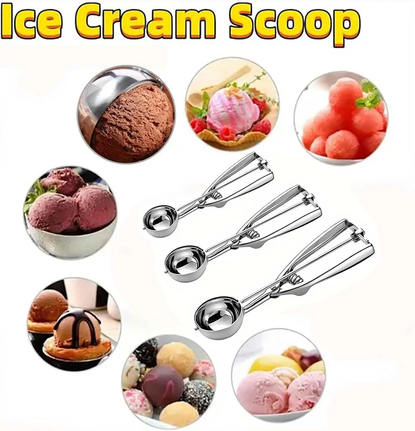 Ice Cream Scoop Stainless steel 1pc