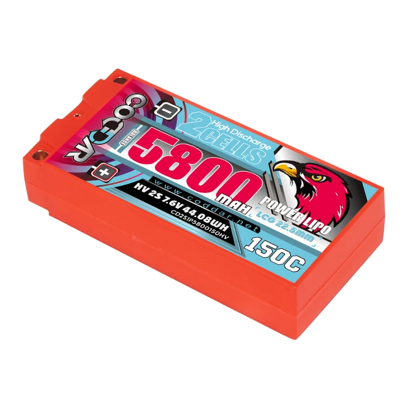 

CODDAR 5800mAh 2S 150C 7,6 V HV короткая дрифтовая модель автомобиля литиевая батарея RC LCG