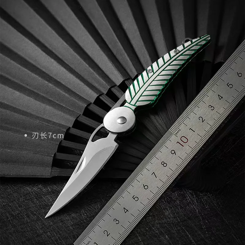 Outdoor Folding Knife Creative Leaf EDC Mini Sharp Portable Stainless Steel