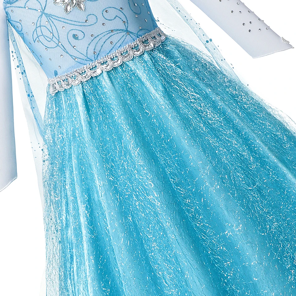 Disney Frozen Elsa Princess Girls LED Light Up Dress Halloween Carnival Clothing Party Kids Cosplay Snow Queen Children Costume