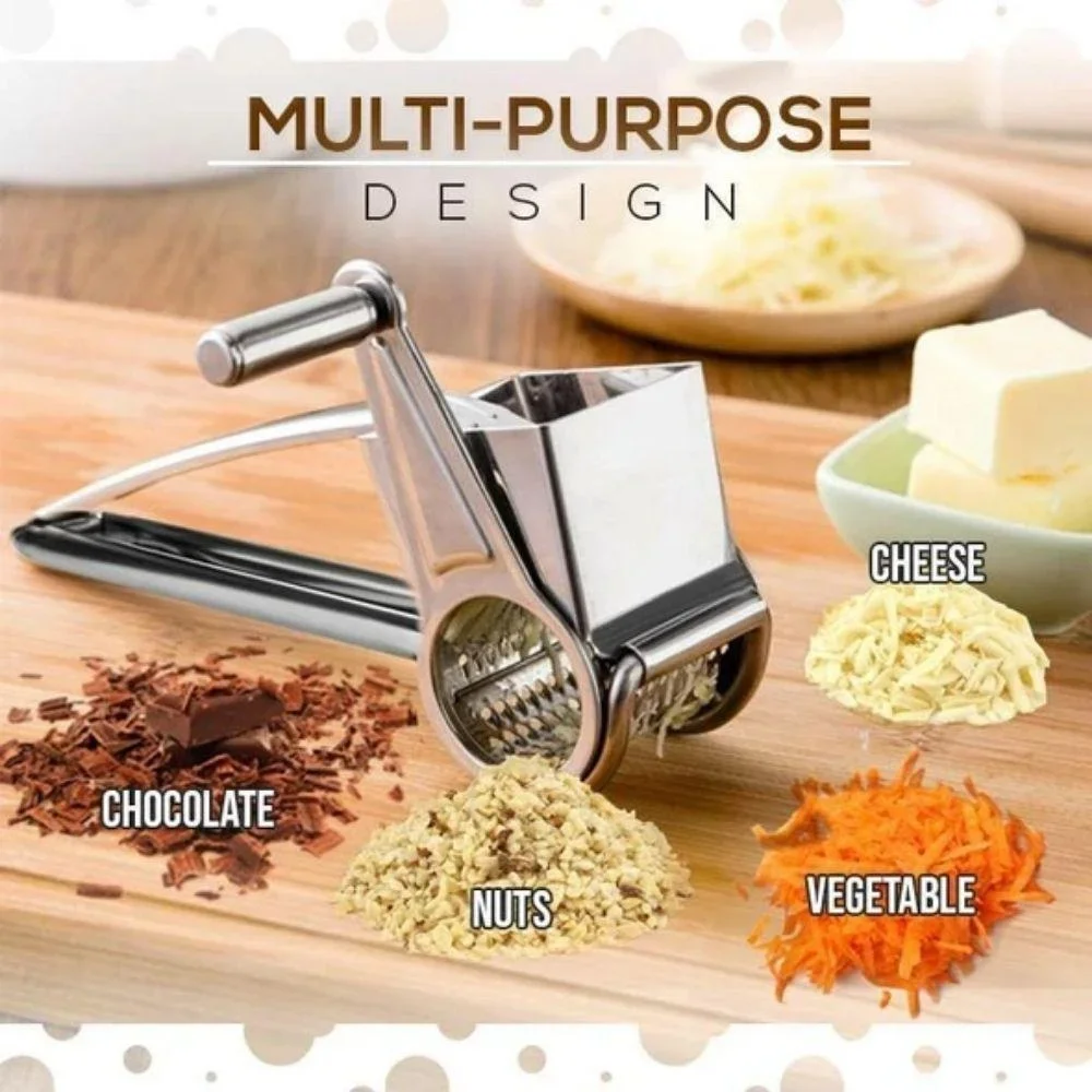 Handheld Rotary Cheese Grater cheese grater lemon zester grater kitchen grater Cheese Hand Grater Kitchen Craft Stainless Steel Vegetable Grater Shredder with Handle
