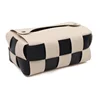 Checkerboard Woven Tissue Box Waterproof PU Leather Tissue Storage Box Square Car Tissue Organizer Desktop Home Decoration 5