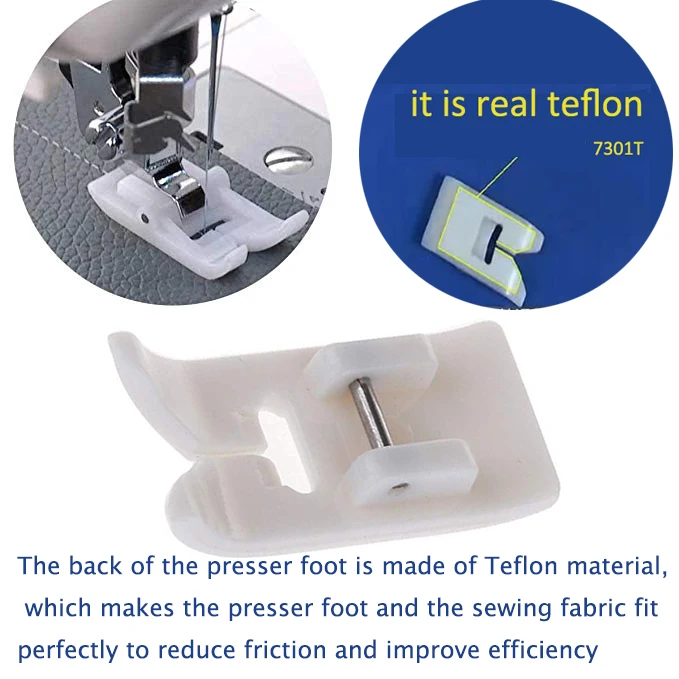 Fratello Per Cucire Uso Domestico Piedino Antiscivolo Zig Zag Piede Snap On 7301T