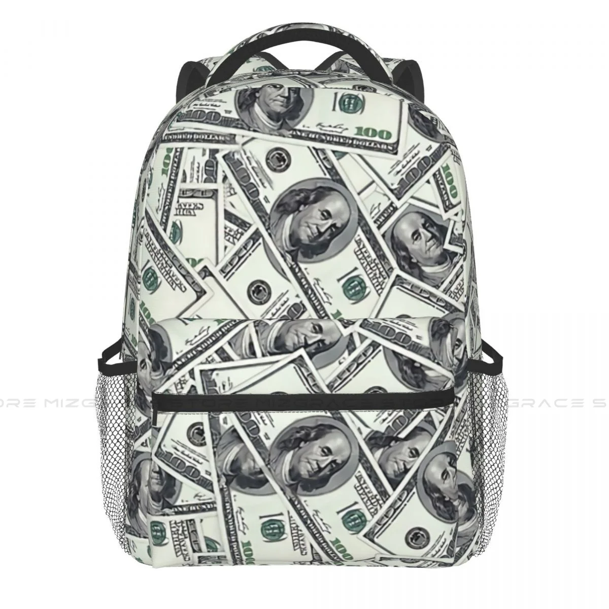 GiantMoneyBackground100DollarBillsBackpacksCasualPrintStudent