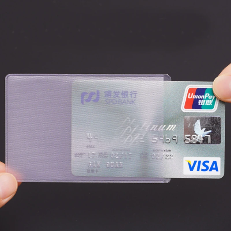 남녀공용 PVC 투명 카드 커버, 은행 신용 카드 ID 거치대 보호 케이스, 명함 배지 거치대 케이스, 1 개, 5 개, 10 개  Best Top5