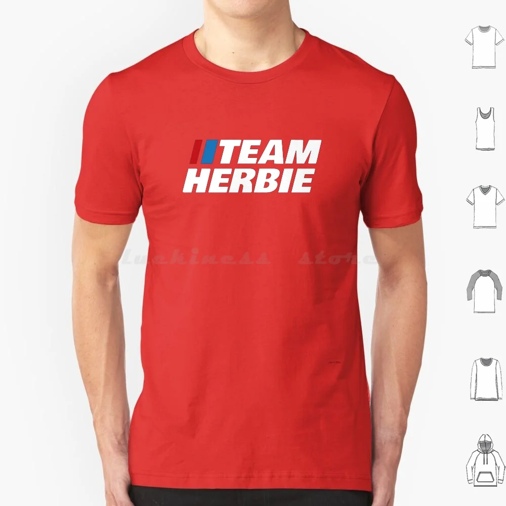Team Herbie (Design Del Testo Invertito) Maglietta Cotone Uomo Donna Stampa Fai Da Te Herbie Love Rides Di Nuovo Va A Monte Carlo Goes