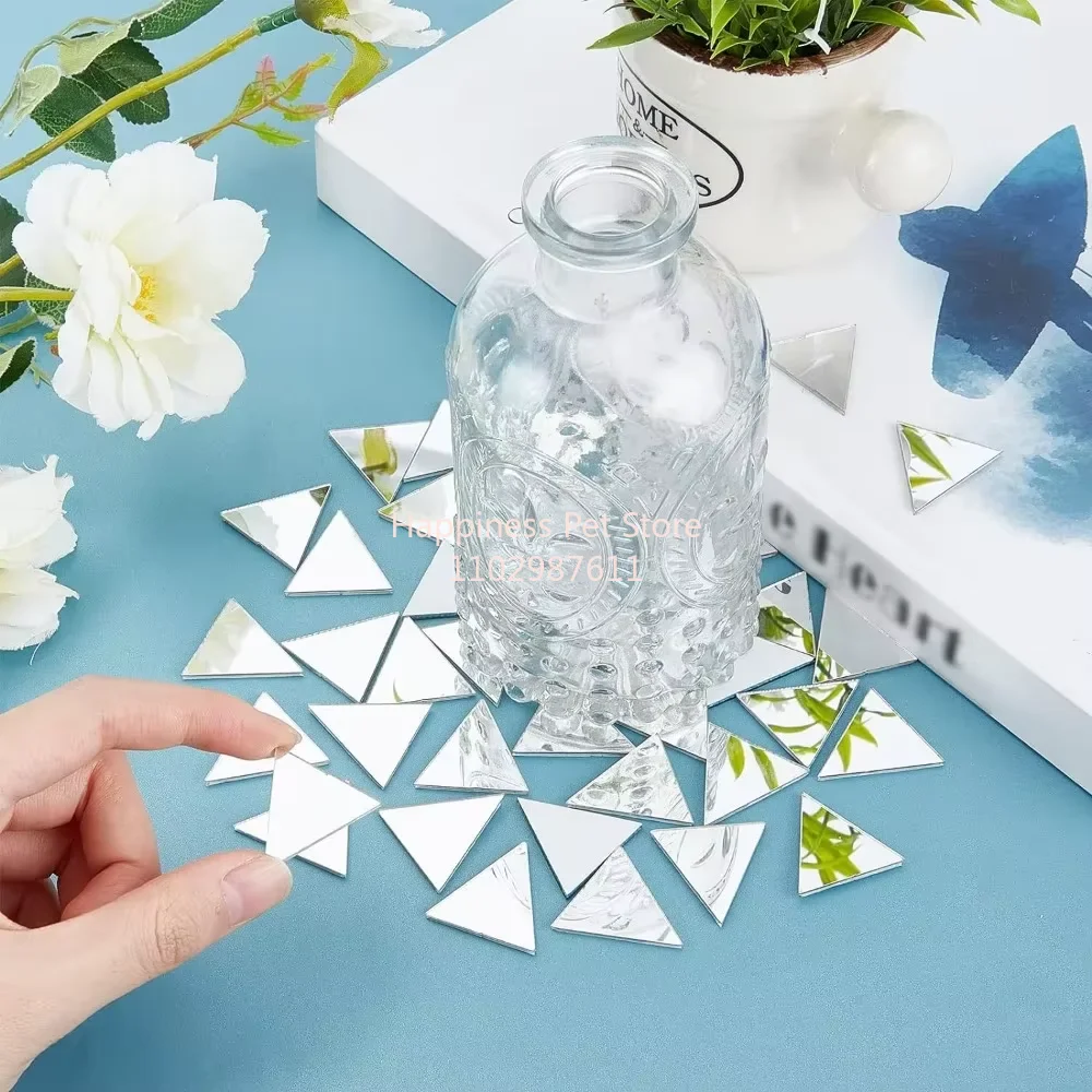 Raindrop/Round/Square/Triangle/Heart/Leaf Shape Craft Mirror Stickers Acrylic Mini Mirror DIY Art Wall Decorations 100pcs Mirror Wall Sticker Acrylic Wall Sticker Wall Sticker